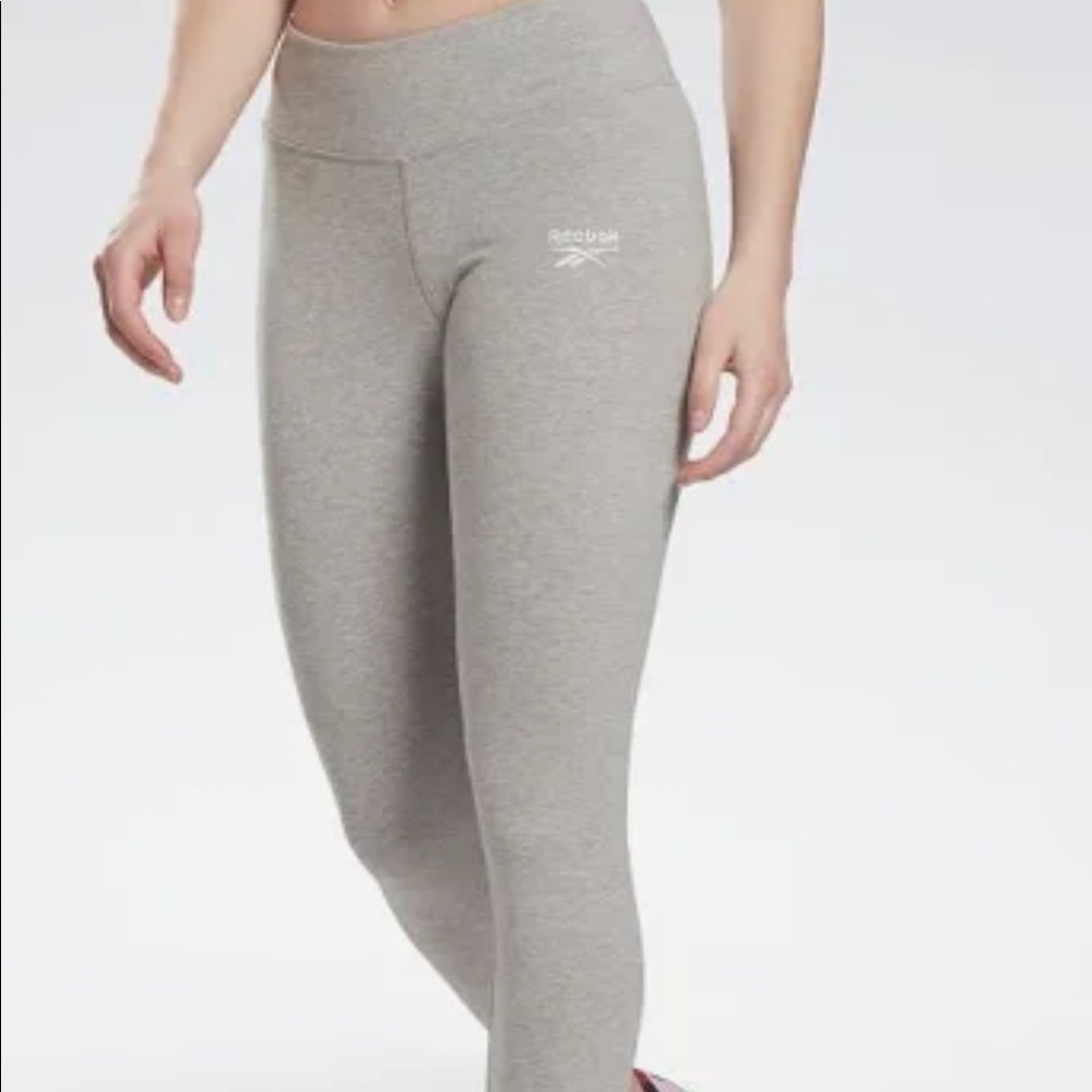 Reebok Womens Banded Leggings Grey Size: Large